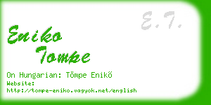 eniko tompe business card